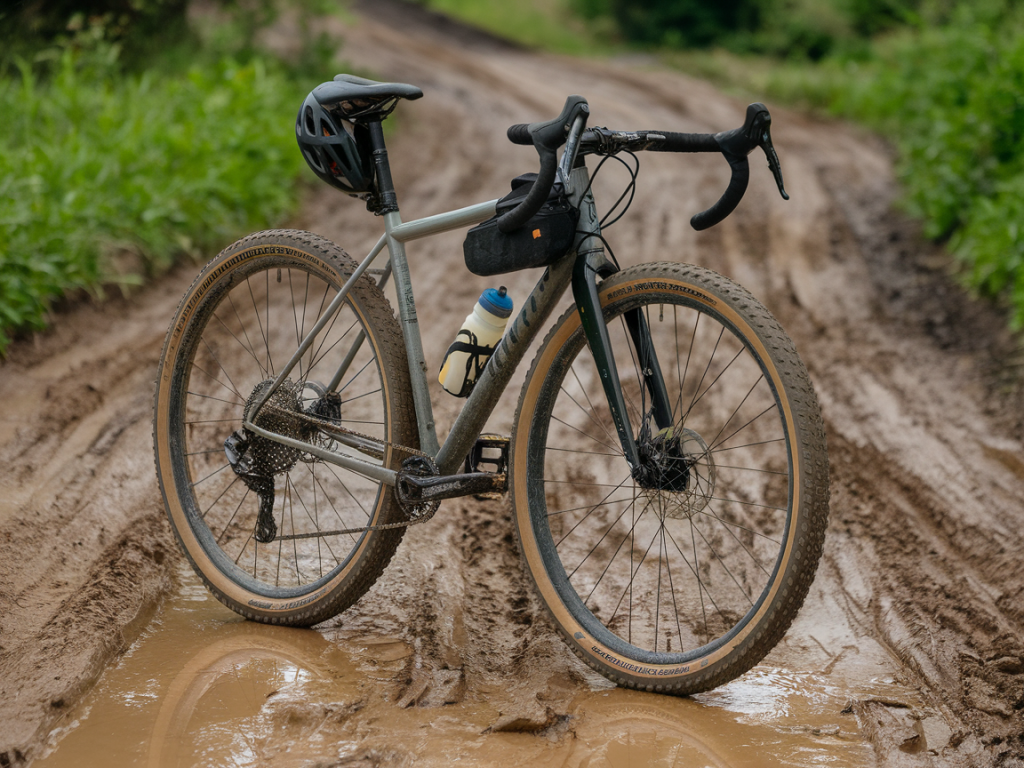 Quel type de pneus et pression choisir pour un vélo gravel sur les chemins mouillés du Mendrisiotto